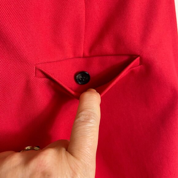 Phillip Lim 3.1 Cherry Red Flat Front Mid Rise Trouser Sz 6 - Picture 4 of 11